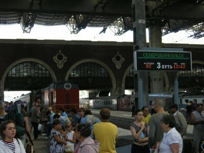 Dworzec Kazański w Moskwie - stąd odjeżdżają pociągi Kolei Transsyberyjskiej